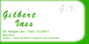gilbert vass business card